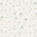 Pastel flora wallpaper minimal style and vintage