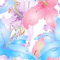 Pastel Floral Seamless Pattern. Delicate