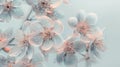 pastel flowers, radiating an ethereal glow and symbolizing renewal and hope against a transparent background.