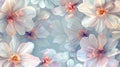 pastel flowers, radiating an ethereal glow and symbolizing renewal and hope against a transparent background.