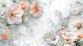 pastel flowers, radiating an ethereal glow and symbolizing renewal and hope against a transparent background.