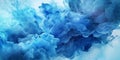 Bluel fluid watercolor paint wave mixing abstract background Royalty Free Stock Photo