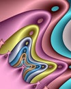 Pastel Fractal Satin and Silk Royalty Free Stock Photo