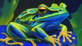 Pastel Frog Pop Painting