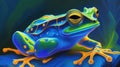 Pastel Frog Pop Painting