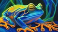 Pastel Frog Pop Painting