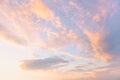 Pastel Gentle colors of  Sunset  Sunrise Sundown Sky with colorful clouds Royalty Free Stock Photo