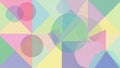 Pastel Geometric Abstract Background Colorful Pattern of Overlapping Shapes Soft Hues Modern Design Visual Royalty Free Stock Photo