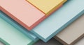 Pastel Geometric Background with Overlapping Colorful Minimalist 3D Planes Royalty Free Stock Photo