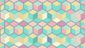 Pastel geometric cube pattern in soft color scheme Royalty Free Stock Photo