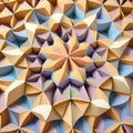 Pastel Geometric Kaleidoscope Pattern for Invitations and Scrapbooking. Royalty Free Stock Photo