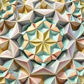 Pastel Geometric Kaleidoscope Pattern for Invitations and Scrapbooking. Royalty Free Stock Photo