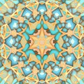 Pastel Geometric Kaleidoscope Pattern for Invitations and Scrapbooking. Royalty Free Stock Photo