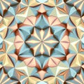Pastel Geometric Kaleidoscope Pattern for Invitations and Scrapbooking. Royalty Free Stock Photo