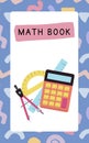 Pastel Geometric Math Book Cover