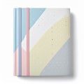 Pastel Geometric Notebook with Diagonal Stripes and Textured Cover Royalty Free Stock Photo