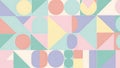 Pastel Geometric Shapes Pattern Modern Abstract Design Colorful Grid Motif Creative Graphics Background Royalty Free Stock Photo