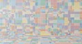 Pastel geometric tile backdrop studio background Royalty Free Stock Photo