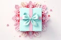 Pastel Gift Box on White Background A Delightful Gift-Giving Essential, ai generated