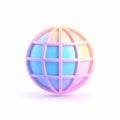 Pastel Globe 3D Render Royalty Free Stock Photo