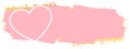 Pastel and golden valentines day heart banner