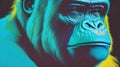 Pastel Gorilla Pop Painting