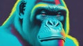 Pastel Gorilla Pop Painting