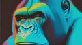 Pastel Gorilla Pop Painting