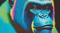 Pastel Gorilla Pop Painting