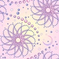 Pastel goth stars and pearls seamless pattern Royalty Free Stock Photo