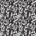 leaves pattern charcoal white leaves with minimalist subtle texture