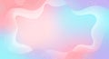 Pastel Gradient Background with Hearts and Wavy Shapes Soft Color Vector Illustration Royalty Free Stock Photo