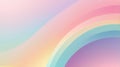 Pastel gradient background with soft flowing lines and a rainbow arc on the right side of the image Royalty Free Stock Photo