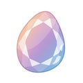 Pastel Gradient Gemstone Egg Illustration Royalty Free Stock Photo