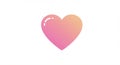 A pastel gradient heart with smooth transition from pink to soft orange is centered o Royalty Free Stock Photo