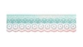Pastel Gradient Lace Border with Delicate Floral Pattern, vector design Generative AI Royalty Free Stock Photo