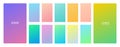 Pastel gradient smooth and vibrant soft color background set Royalty Free Stock Photo