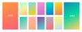 Pastel gradient smooth and vibrant soft color background set Royalty Free Stock Photo