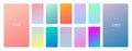 Pastel gradient smooth and vibrant soft color background set Royalty Free Stock Photo