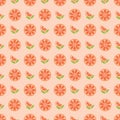 Pastel Grapefruits seamless repeat pattern background design Royalty Free Stock Photo