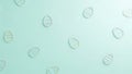 Pastel green background pattern with easter eggs shapes Royalty Free Stock Photo