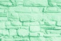 Pastel Green brick wall texture Interiors background. Gray cement,concrete brushed vintage painted indoor house. Stucco sand Royalty Free Stock Photo