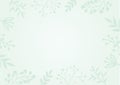 Pastel green gradient background with flower border Royalty Free Stock Photo