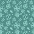 Pastel green winter seamless christmas pattern