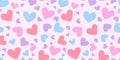 Pastel hearts pattern background, vector wallpaper