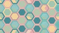 Pastel Hexagon Geometric Pattern with Soft Gradient Transitions Royalty Free Stock Photo