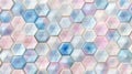 The pastel hexagonal grid..AI generated image Royalty Free Stock Photo