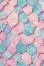 Pastel hexagonal tile pattern, geometric modern texture, abstract stylish design, Portrait Images Generative AI Royalty Free Stock Photo