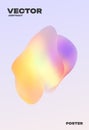 pastel holographic fluid shape on soft background Royalty Free Stock Photo