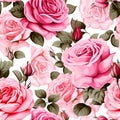 Pastel hues in seamless floral art Royalty Free Stock Photo